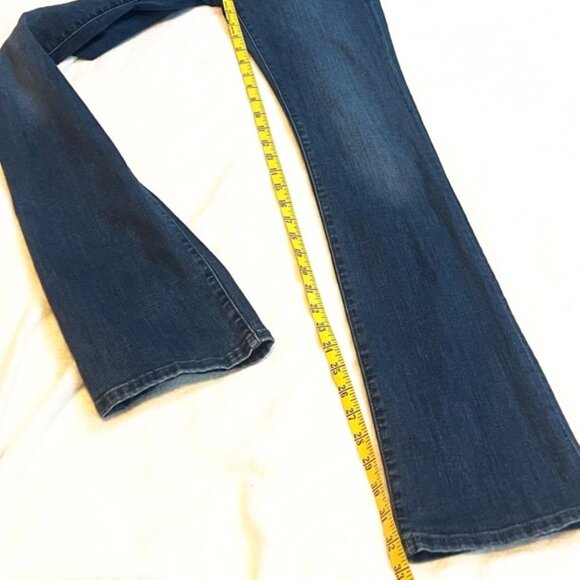 Joe’s Jeans High Rise Dark Wash Flare Jeans Denim Solid Blue Stretchy Size 27/6 - Picture 5 of 9